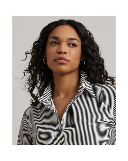 Ralph Lauren Gray Ralph Lauren Striped Easy Care Cotton Shirt