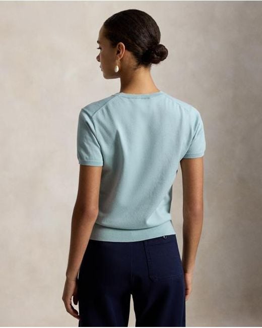 Polo Ralph Lauren Blue Short-Sleeve Crewneck Jumper