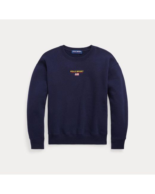 Pullover in felpa con logo Polo Sport di Polo Ralph Lauren in Blue
