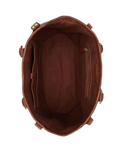 Bolso Tote De Piel Heritage Polo Ralph Lauren de hombre de color Black