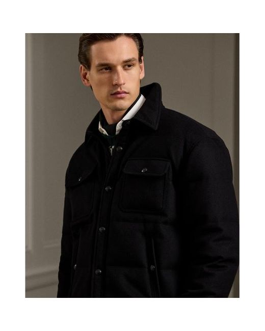 Ralph Lauren Black Bennett Wool-blend Down Jacket for men