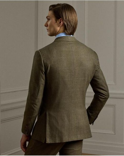 Ralph Lauren Green Kent Handmade Plaid Wool-Blend Suit for men