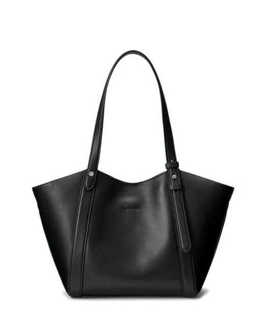Ralph Lauren Brown Small Tasha Nappa Leather Tote Bag