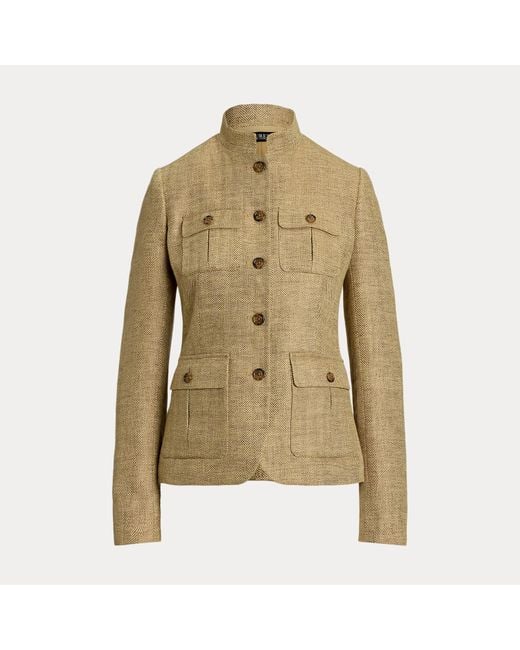 Ralph Lauren Linnen Jack Met Visgraatmotief in het Green