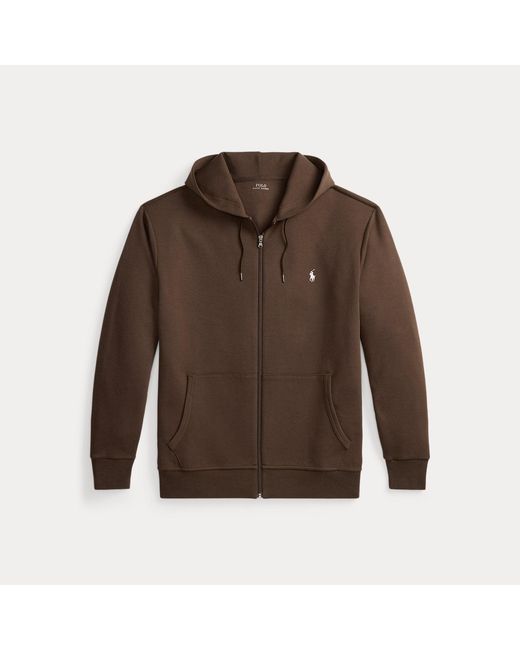 Polo Ralph Lauren Brown Double-Knit Full-Zip Hoodie for men