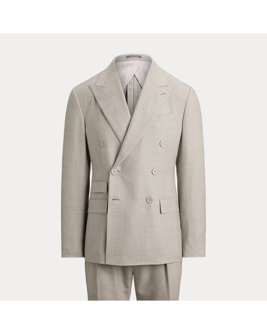 Ralph Lauren Gray Ralph Lauren Hand-Tailored Wool Flannel Suit for men