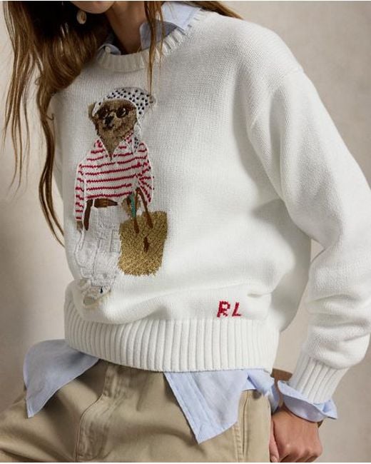 Polo Ralph Lauren Gray Polo Bear Crewneck Jumper
