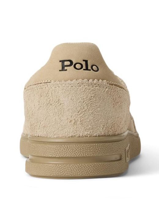 Ralph Lauren Natural Bedford Suede Trainer for men