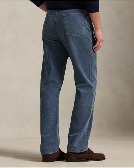 Polo Ralph Lauren Blue Straight Fit Corduroy Trouser for men