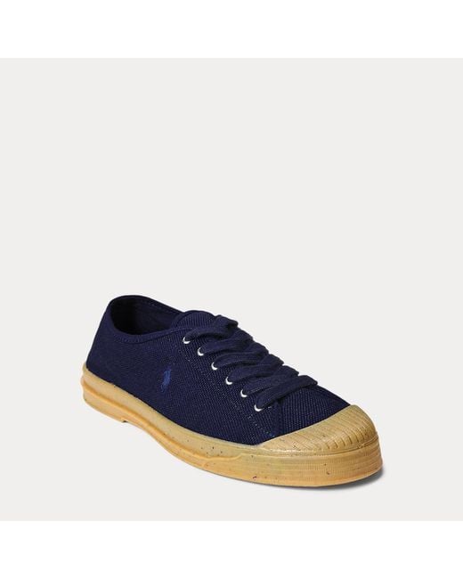 Ralph Lauren Essence 100 Canvas Cap-Toe Trainers in Blue