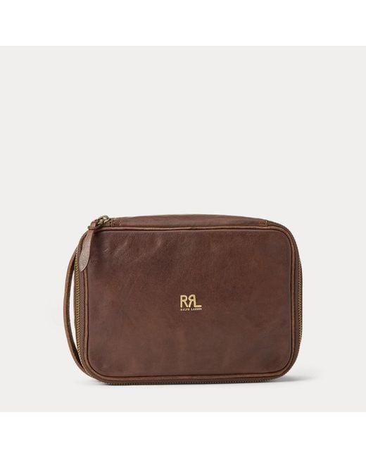 RRL Reisebeutel Aus Leder in Brown für Herren