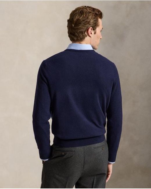 Polo Ralph Lauren Blue Wool Crewneck Jumper for men