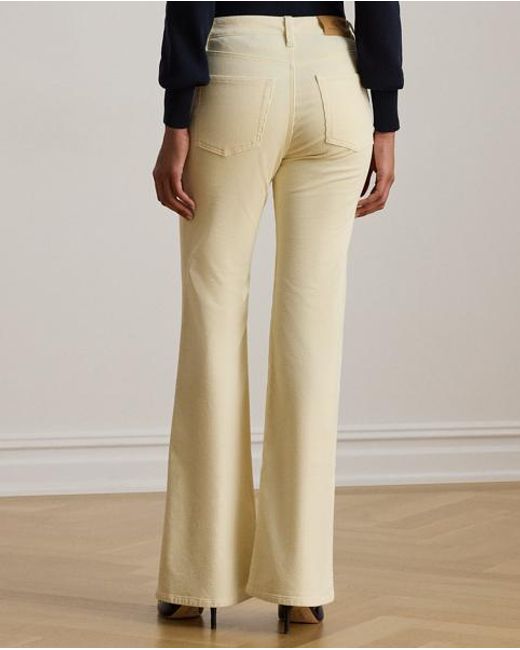 Ralph Lauren Natural High-Rise Corduroy Flare Trousers