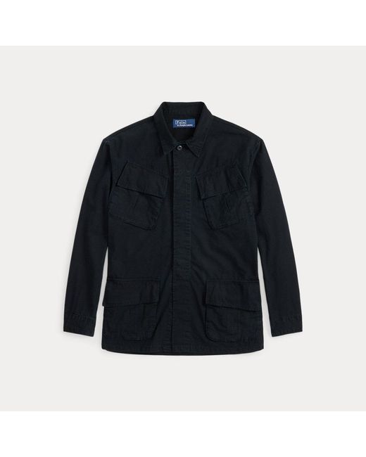 Polo Ralph Lauren Utility-Hemdjacke Aus Ripstop in Black für Herren