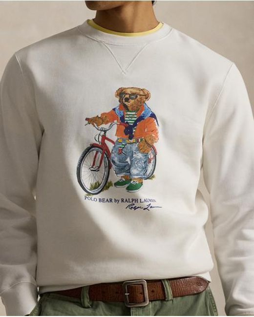 Polo Ralph Lauren Gray Polo Bear Fleece Sweatshirt for men