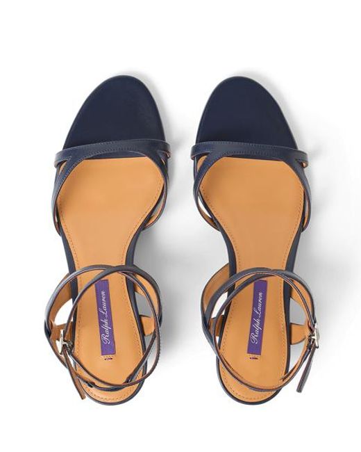 Ralph Lauren White Clarke 35 Mm Calfskin Sandal