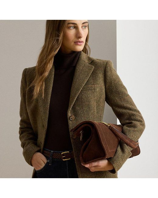 Ralph Lauren Brown Ralph Lauren Suede Large Bradley Shopper Tote Bag