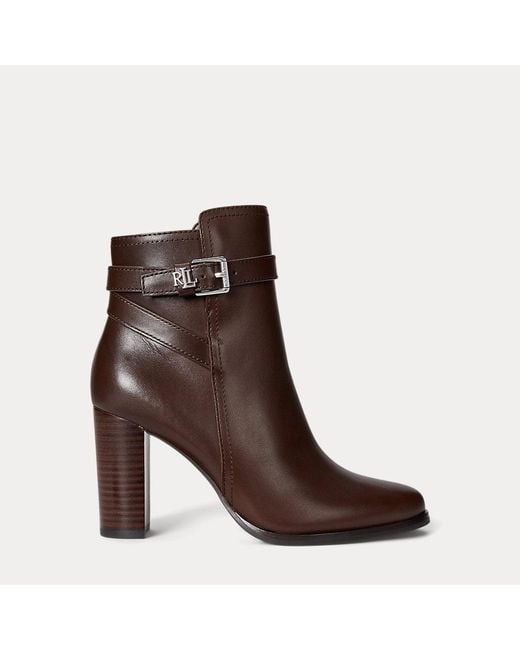 Stivaletti Brooke II con tacco alto di Ralph Lauren in Brown