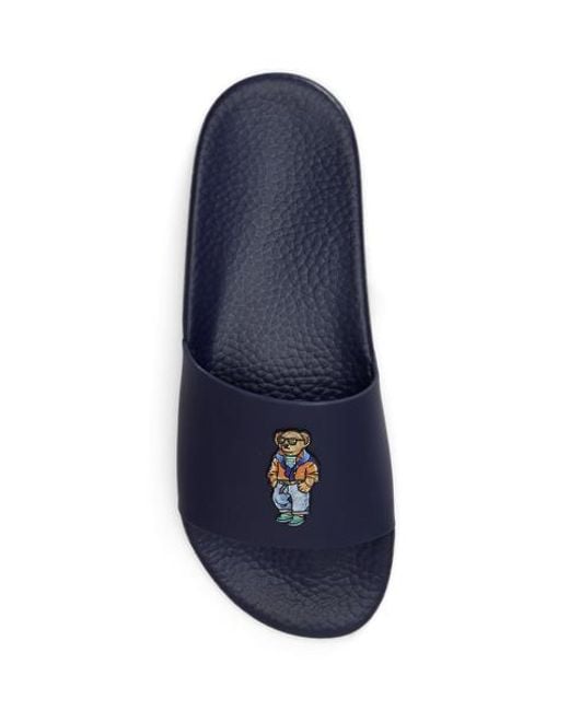Ralph Lauren Blue Ralph Lauren Polo Bear Slide for men