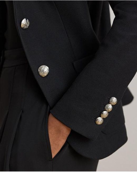 Ralph Lauren Black Patch Jacquard Blazer