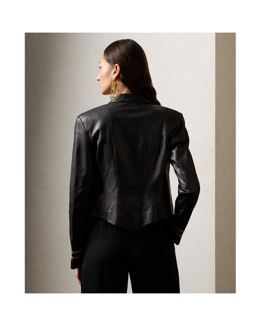 Ralph Lauren Collection Black Helaine Lambskin Jacket