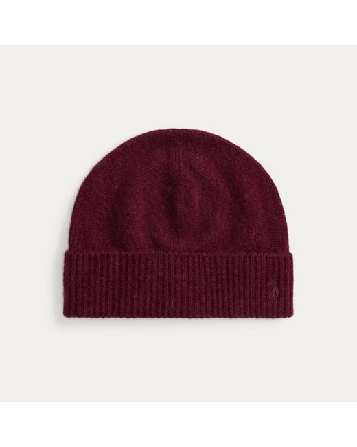 Polo Ralph Lauren Red Wool-Cashmere Beanie for men