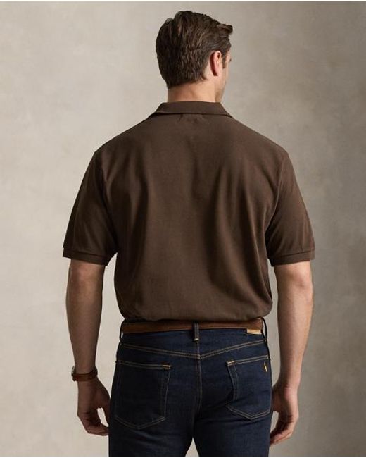 Ralph Lauren Brown The Iconic Mesh Polo Shirt for men