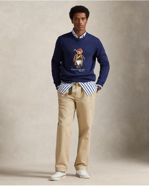 Polo Ralph Lauren Blue Polo Bear Fleece Sweatshirt for men