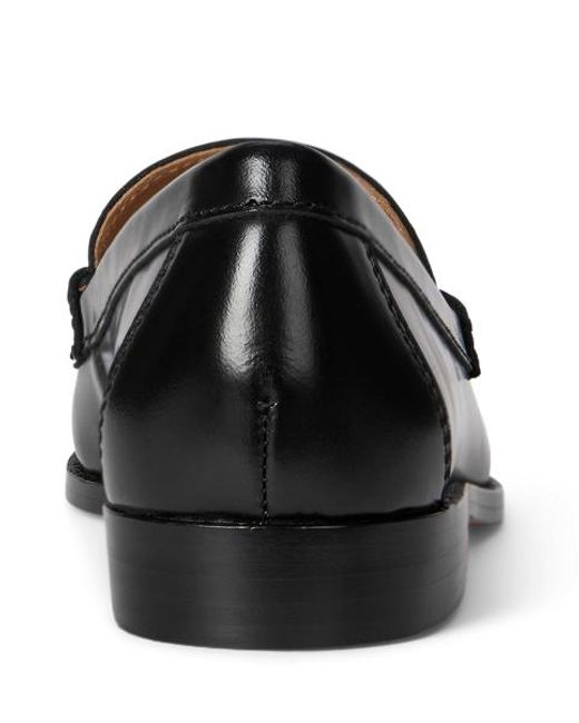 Ralph Lauren Black Wynnie Leather Loafer