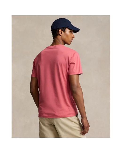 Polo Ralph Lauren Classic-Fit Jersey-T-Shirt mit Logo in Pink für Herren