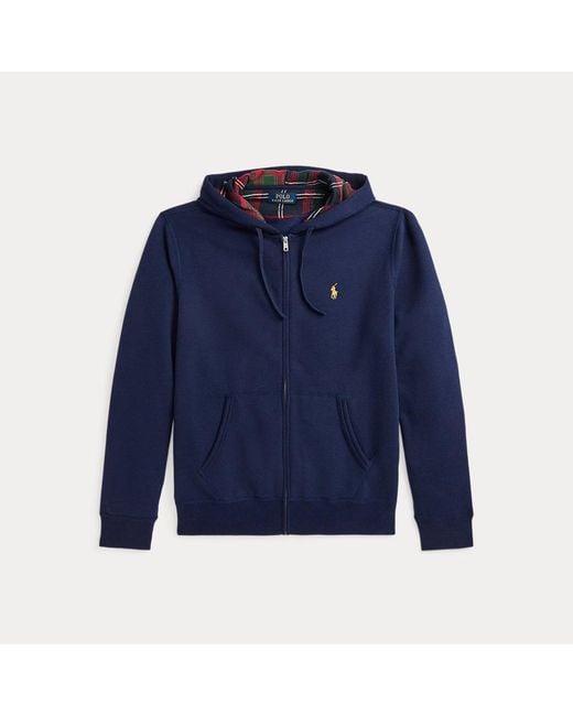 Polo Ralph Lauren The Rl Fleece Full zip Hoodie in Blue for Men Lyst UK