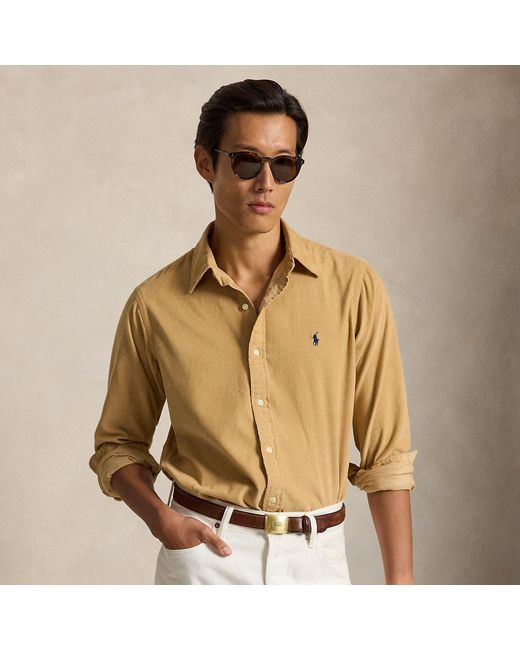 Polo Ralph Lauren Natural Custom Fit Corduroy Shirt for men