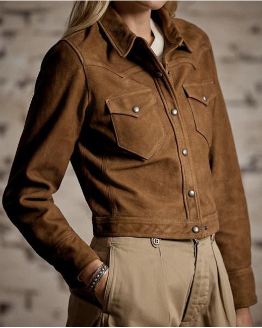 RRL Brown Sheepskin Jacket