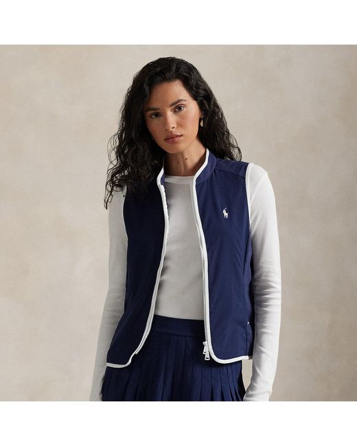 Ralph Lauren Blue French Terry Full-Zip Gilet