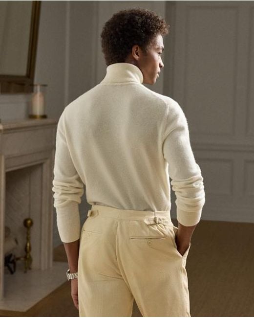 Ralph Lauren Natural Cashmere Roll Neck Jumper for men
