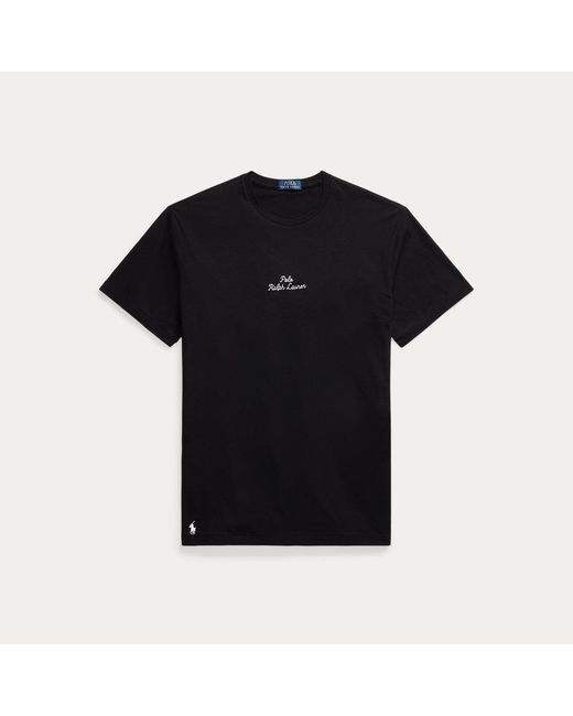 Ralph Lauren Große Größen - Jersey-T-Shirt mit gesticktem Logo in Black für Herren