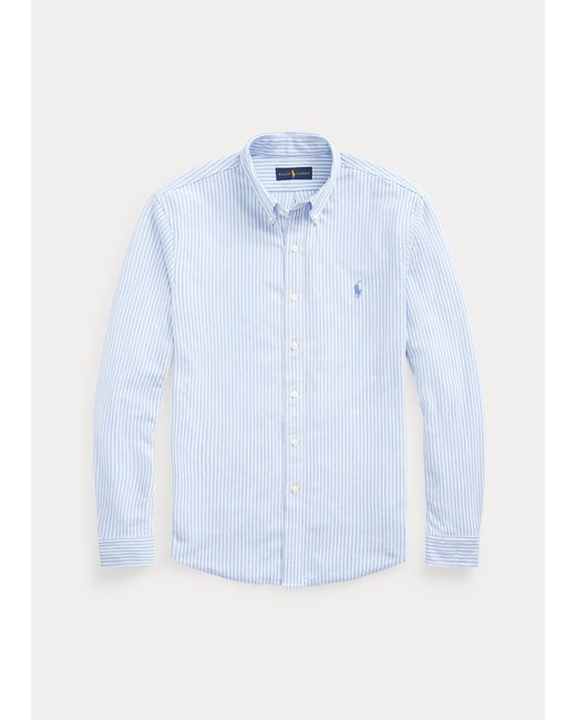 Camisa Oxford de punto a rayas Polo Ralph Lauren de hombre de color Blue