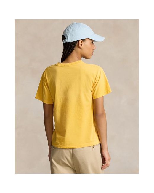 Polo Ralph Lauren Yellow Logo Crest Cotton Jersey T-shirt