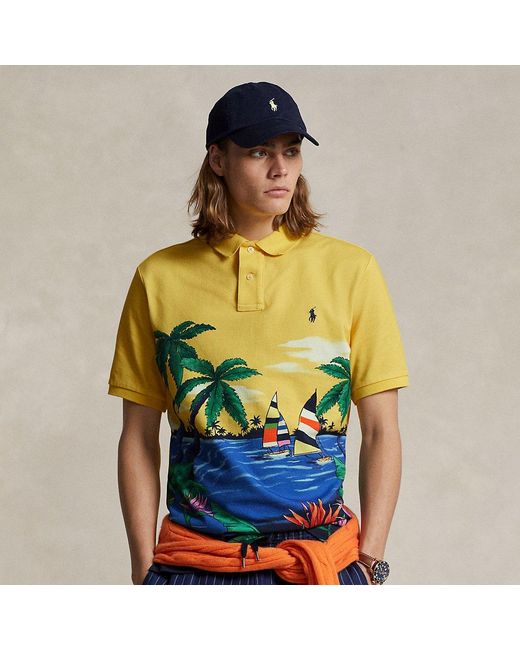 Ralph Lauren Multicolor Classic Fit Tropical Mesh Polo Shirt for men