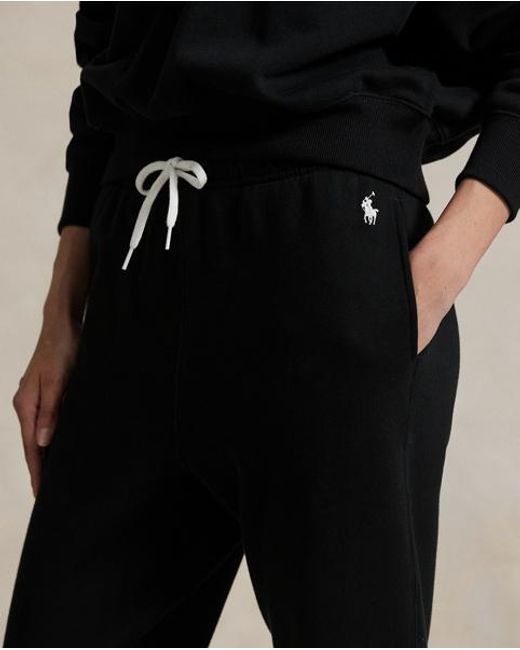 Polo Ralph Lauren Black Drawstring Fleece Tracksuit Bottoms