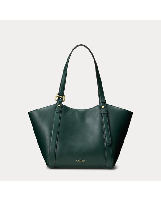 Ralph Lauren Green Small Tasha Nappa Leather Tote Bag
