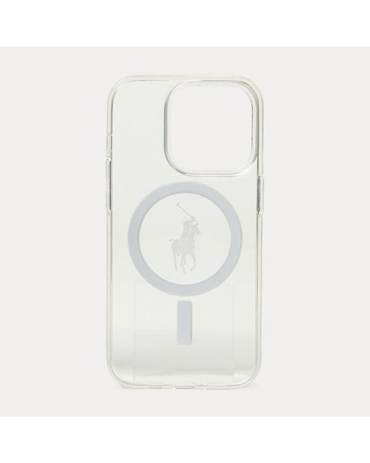 Polo Ralph Lauren White Clear Magsafe Iphone 15 Pro Case for men