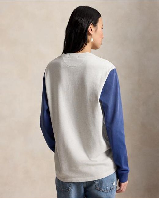Polo Ralph Lauren Blue Polo Ralph Lauren Lauren Yankees Henley Shirt for men