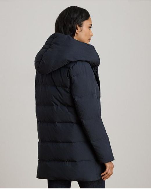 Ralph Lauren Blue Hooded Down Coat