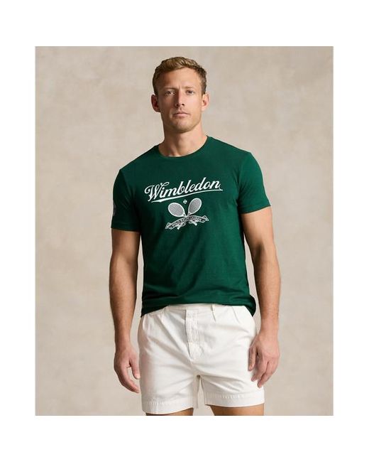 Polo Ralph Lauren Green Wimbledon Custom Slim Fit T-shirt for men