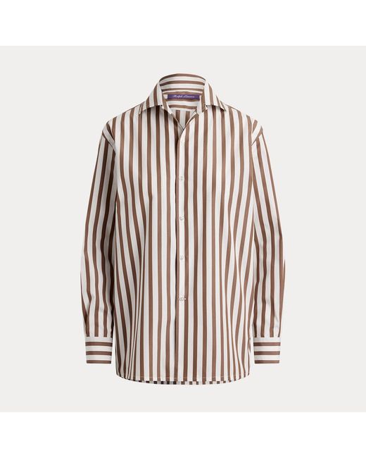 Ralph Lauren Natural Capri Relaxed Fit Striped Cotton Shirt