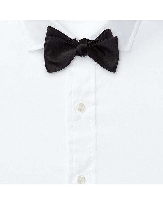 Ralph Lauren Black Silk Satin Bow Tie for men