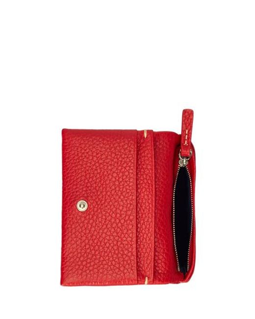 Polo Ralph Lauren Red Polo Play Leather Snap Card Case