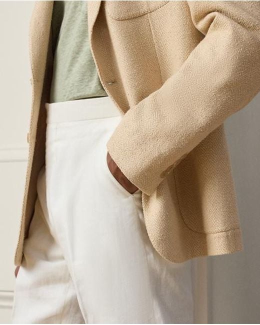 Ralph Lauren Natural Hadley Hand-Tailored Herringbone Jacket for men
