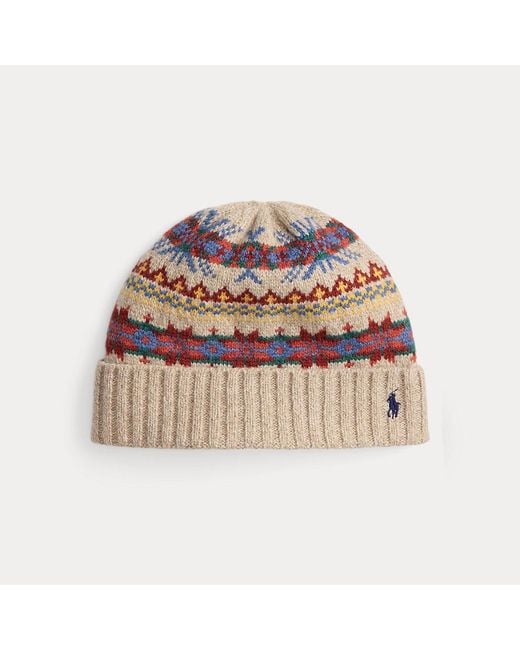 Polo Ralph Lauren Multicolor Fair Isle Wool-Blend Beanie for men